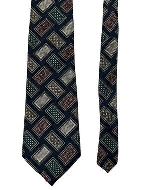 Tie Tree California 100% Silk Neck Tie Geometric Squares
